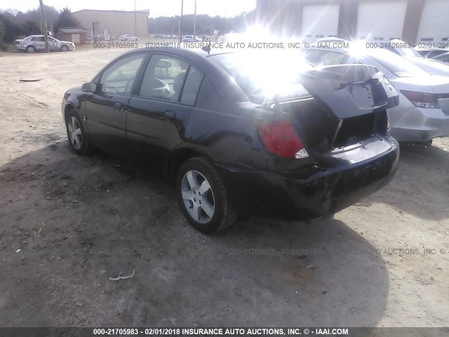 1G8AL55F27Z166915 - 2007 SATURN ION LEVEL 3 BLACK photo 3