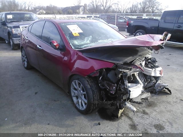 1C3CDFCH1DD299233 - 2013 DODGE DART LIMITED/R/T RED photo 1