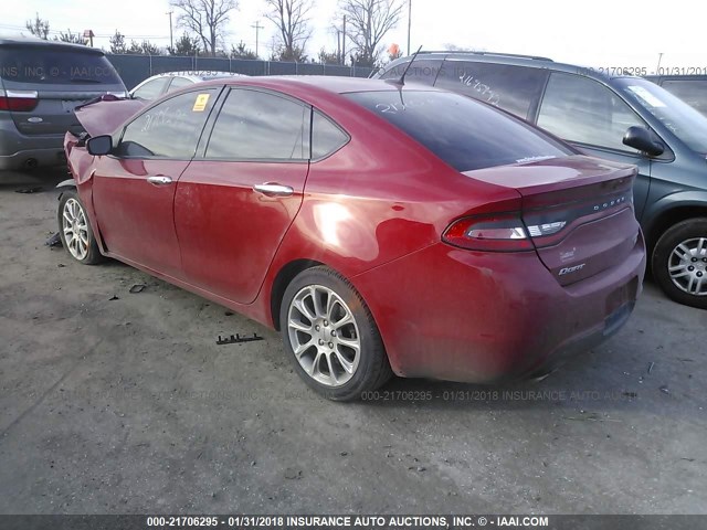 1C3CDFCH1DD299233 - 2013 DODGE DART LIMITED/R/T RED photo 3