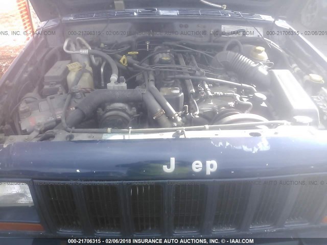 1J4FF58S7YL186538 - 2000 JEEP CHEROKEE CLASSIC BLUE photo 10