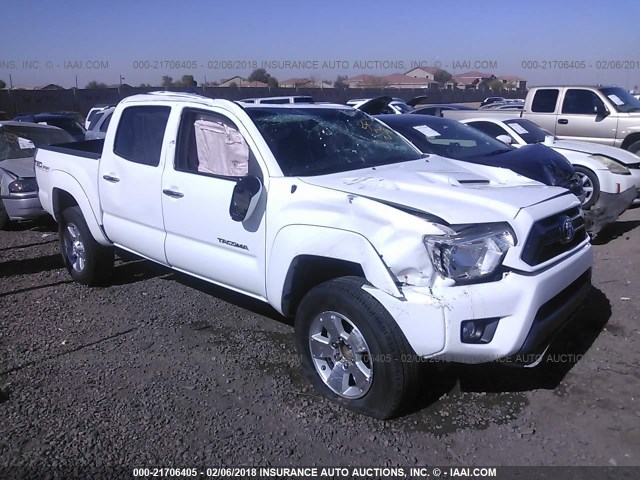 3TMJU4GN3FM184955 - 2015 TOYOTA TACOMA DOUBLE CAB PRERUNNER WHITE photo 1