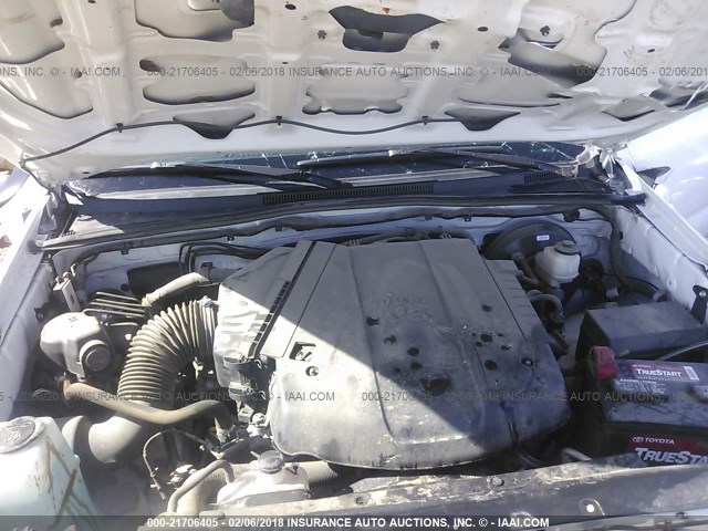 3TMJU4GN3FM184955 - 2015 TOYOTA TACOMA DOUBLE CAB PRERUNNER WHITE photo 10