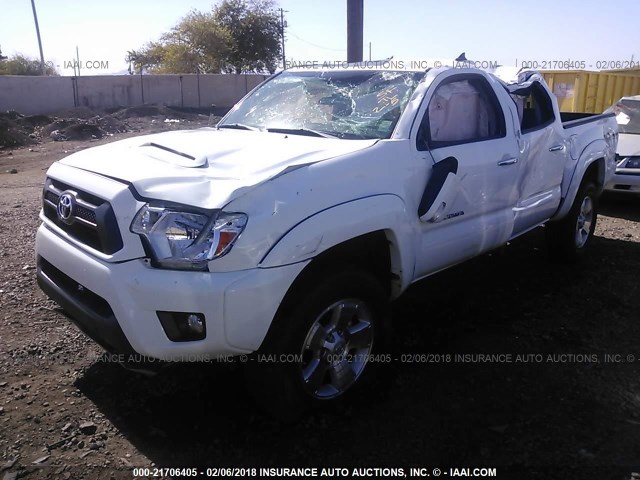 3TMJU4GN3FM184955 - 2015 TOYOTA TACOMA DOUBLE CAB PRERUNNER WHITE photo 2