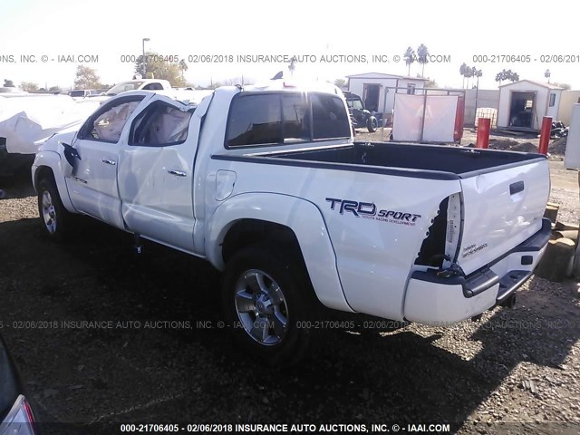 3TMJU4GN3FM184955 - 2015 TOYOTA TACOMA DOUBLE CAB PRERUNNER WHITE photo 3