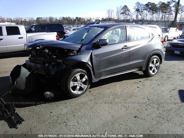 3CZRU5G38GM738297 - 2016 HONDA HR-V LX GRAY photo 2