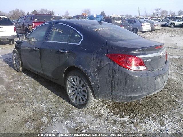 2G4GS5EV1D9214089 - 2013 BUICK REGAL PREMIUM BLACK photo 3