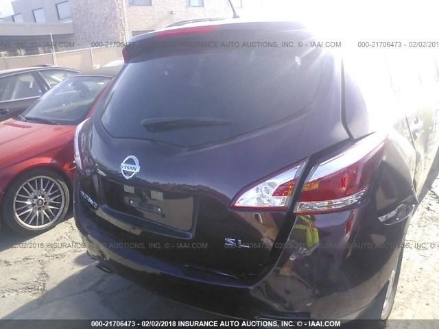 JN8AZ1MUXEW420774 - 2014 NISSAN Murano S/SL/SV/LE MAROON photo 6