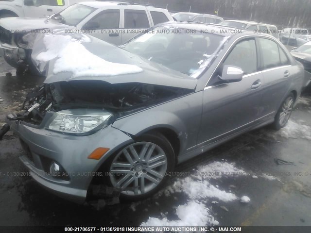 WDDGF81X38F113477 - 2008 MERCEDES-BENZ C 300 4MATIC GRAY photo 2