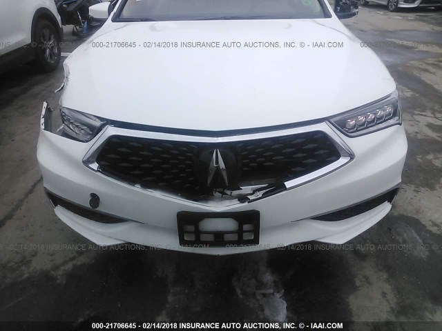 19UUB1F39JA007464 - 2018 ACURA TLX WHITE photo 6