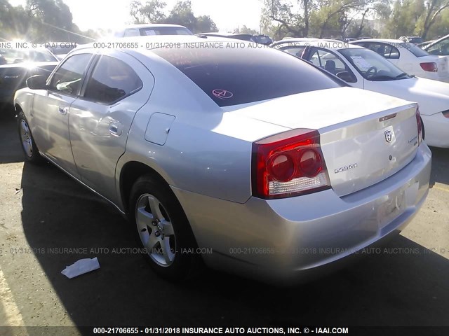 2B3CA3CV6AH290388 - 2010 DODGE CHARGER SXT SILVER photo 3