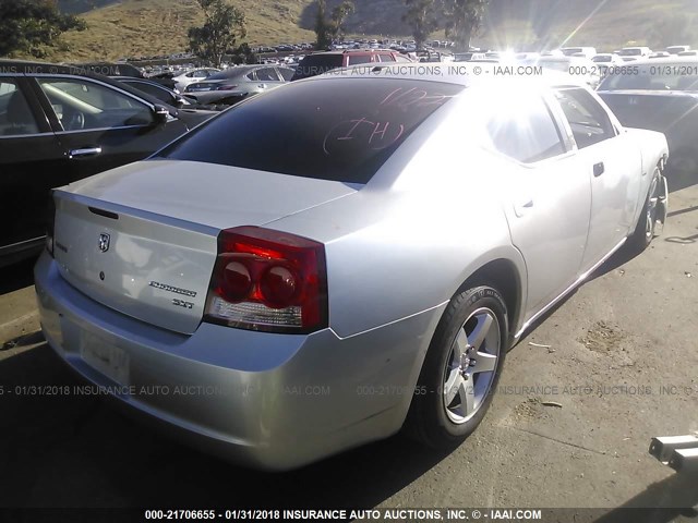 2B3CA3CV6AH290388 - 2010 DODGE CHARGER SXT SILVER photo 4