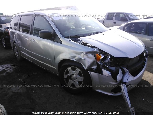 2C4RDGBG5CR296853 - 2012 DODGE GRAND CARAVAN SE SILVER photo 1