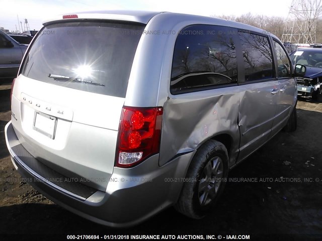 2C4RDGBG5CR296853 - 2012 DODGE GRAND CARAVAN SE SILVER photo 4