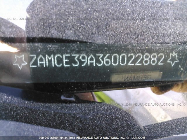 ZAMCE39A360022882 - 2006 MASERATI Quattroporte M139 BLACK photo 9