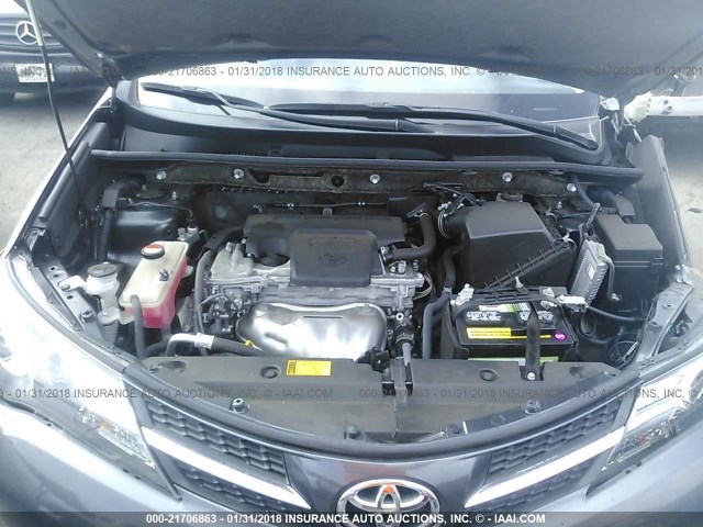 JTMWFREV7FJ027619 - 2015 TOYOTA RAV4 XLE GRAY photo 10