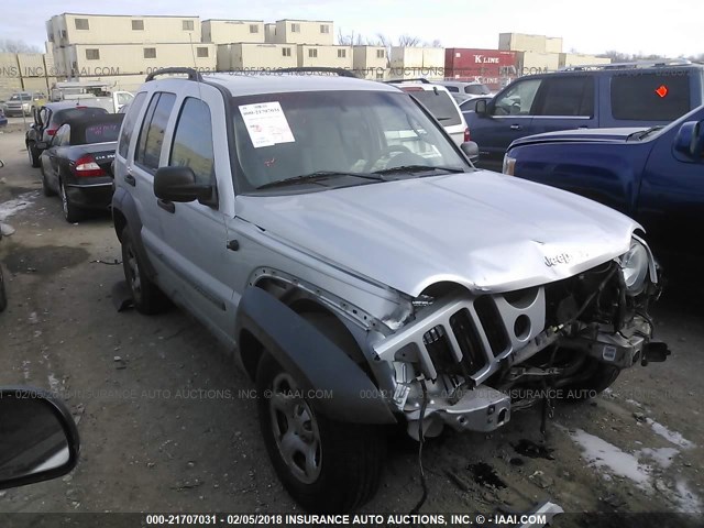 1J4GL48K97W643919 - 2007 JEEP LIBERTY SPORT Gümüş foto 1