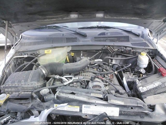 1J4GL48K97W643919 - 2007 JEEP LIBERTY SPORT Gümüş foto 10