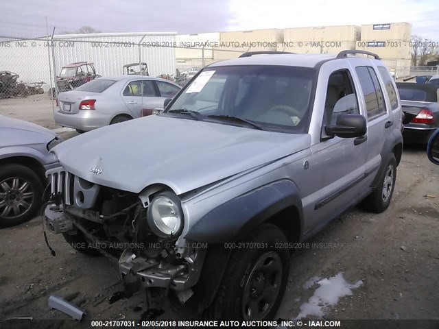 1J4GL48K97W643919 - 2007 JEEP LIBERTY SPORT Gümüş foto 2