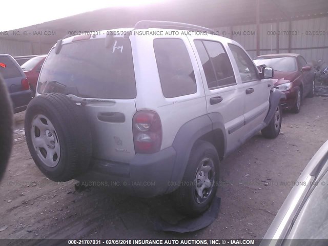 1J4GL48K97W643919 - 2007 JEEP LIBERTY SPORT Gümüş foto 4