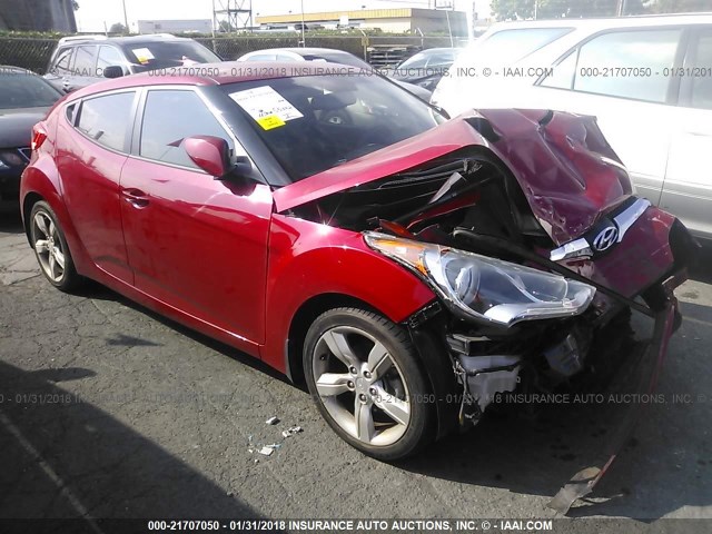 KMHTC6ADXDU167212 - 2013 HYUNDAI VELOSTER RED photo 5