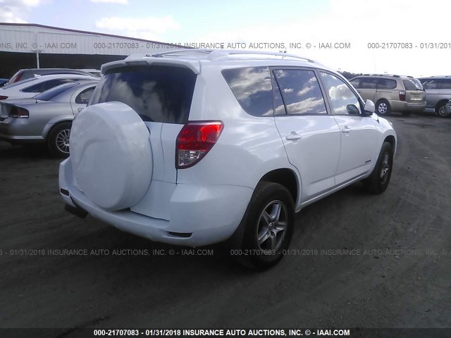 JTMBD31V075071186 - 2007 TOYOTA RAV4 LIMITED WHITE photo 4