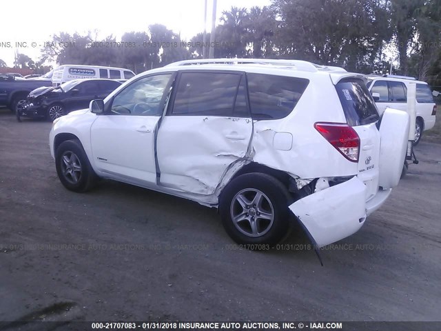 JTMBD31V075071186 - 2007 TOYOTA RAV4 LIMITED WHITE photo 6