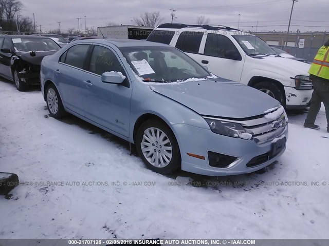 3FADP0L33AR133314 - 2010 FORD FUSION HYBRID BLUE photo 1