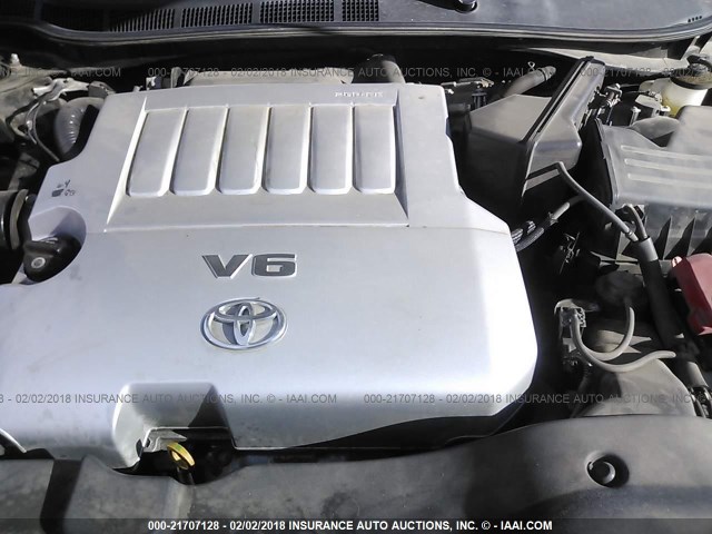 4T1BK46K08U067734 - 2008 TOYOTA CAMRY LE/XLE/SE შავი ფოტო 10