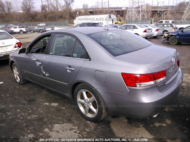 5NPEU46F98H303208 - 2008 HYUNDAI SONATA SE/LIMITED GRAY photo 3