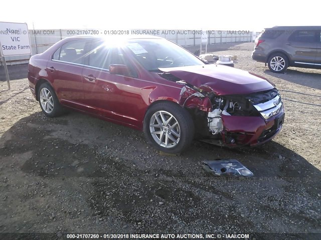 3FAHP0JA2AR382366 - 2010 FORD FUSION SEL RED photo 1