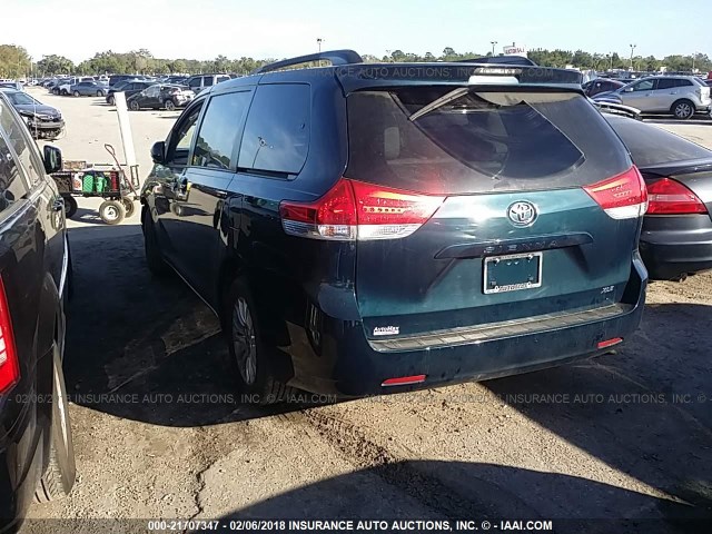 5TDYK3DC4BS175628 - 2011 TOYOTA SIENNA XLE/LIMITED BLUE photo 3