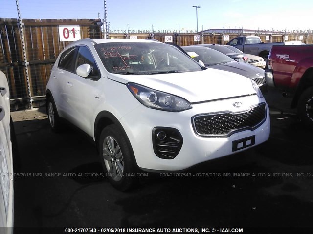 KNDPMCAC0H7151145 - 2017 KIA SPORTAGE LX WHITE photo 1