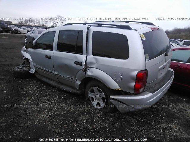 1D4HB58N14F104089 - 2004 DODGE DURANGO LIMITED SILVER photo 3