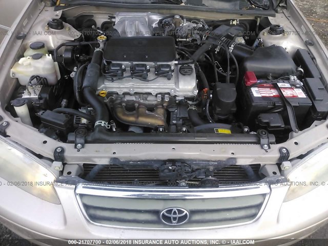4T1BF28K11U962757 - 2001 TOYOTA CAMRY LE/XLE GOLD photo 10