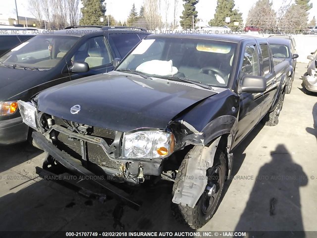 1N6ED29X64C461050 - 2004 NISSAN FRONTIER CREW CAB XE V6 BLACK photo 2