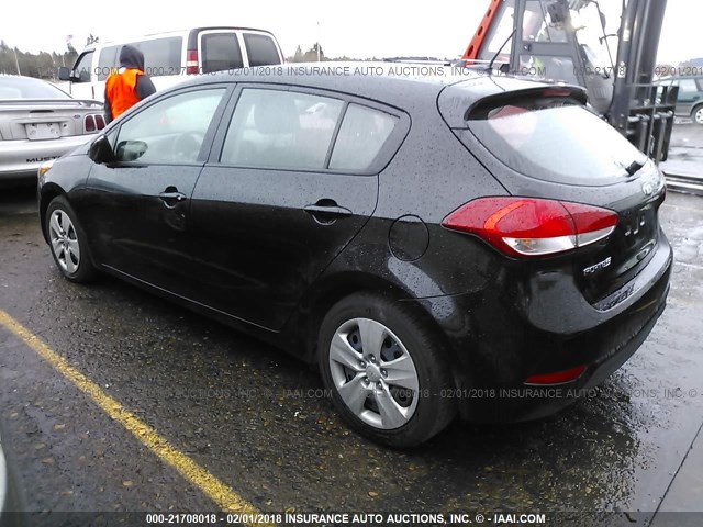 KNAFK5A89G5604100 - 2016 KIA FORTE LX BLACK photo 3