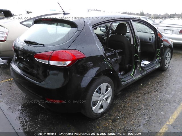 KNAFK5A89G5604100 - 2016 KIA FORTE LX BLACK photo 4