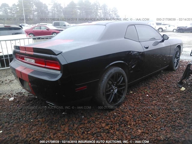 2C3CDYAG1DH525098 - 2013 DODGE CHALLENGER SXT BLACK photo 4