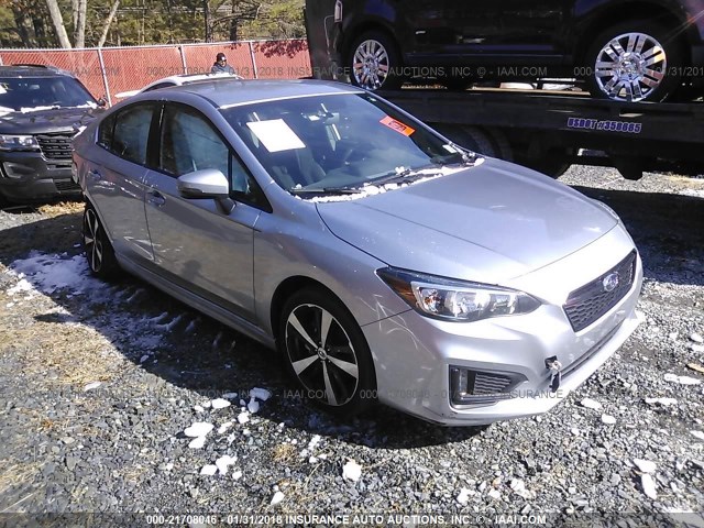 4S3GKAK61H3610869 - 2017 SUBARU IMPREZA SPORT SILVER photo 1