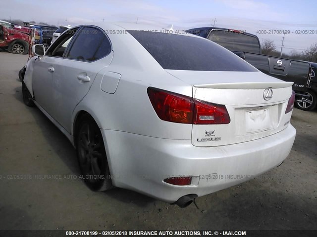 JTHBK262685064774 - 2008 LEXUS IS 250 WHITE photo 3