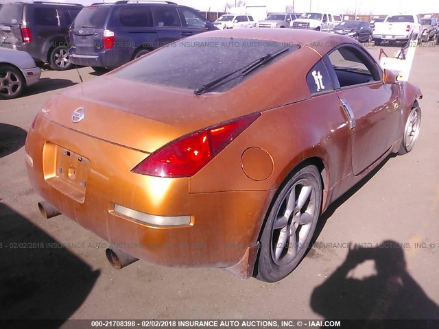 JN1AZ34DX5M601170 - 2005 NISSAN 350Z COUPE ORANGE photo 4