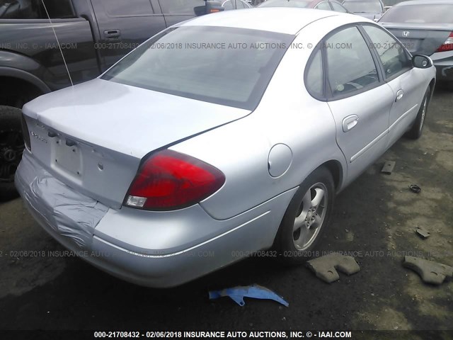 1FAFP55UX2A157052 - 2002 FORD TAURUS SES SILVER photo 4