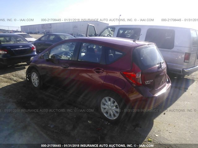 3N1CE2CP5FL397402 - 2015 NISSAN VERSA NOTE S/S PLUS/SV/SL/SR RED photo 3