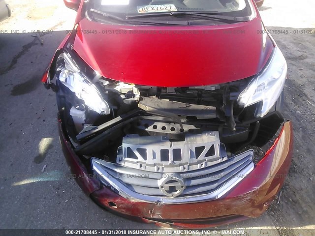 3N1CE2CP5FL397402 - 2015 NISSAN VERSA NOTE S/S PLUS/SV/SL/SR RED photo 6