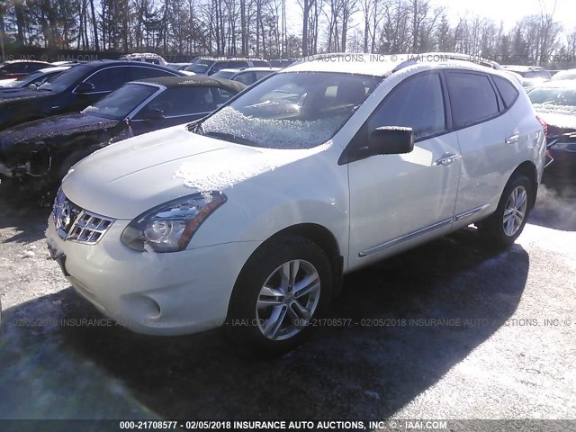 JN8AS5MV0FW768721 - 2015 NISSAN ROGUE SELECT S WHITE photo 2