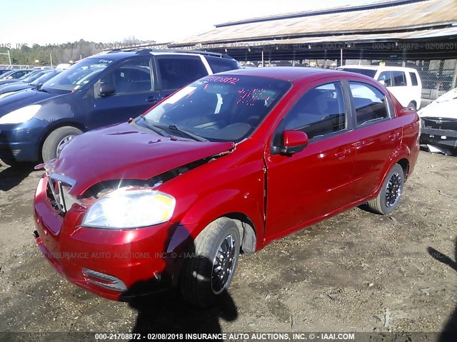 KL1TD5DE3BB222325 - 2011 CHEVROLET AVEO LS/LT RED photo 2