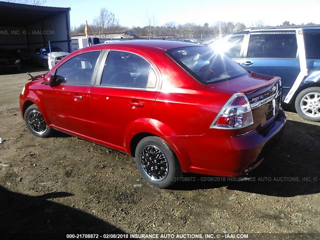 KL1TD5DE3BB222325 - 2011 CHEVROLET AVEO LS/LT RED photo 3