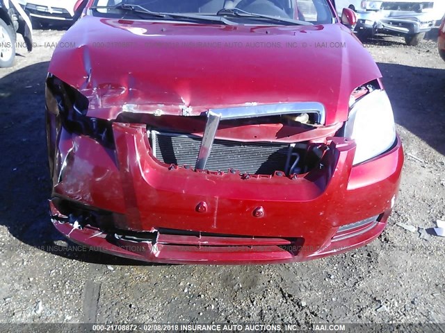 KL1TD5DE3BB222325 - 2011 CHEVROLET AVEO LS/LT 红色 照片 6