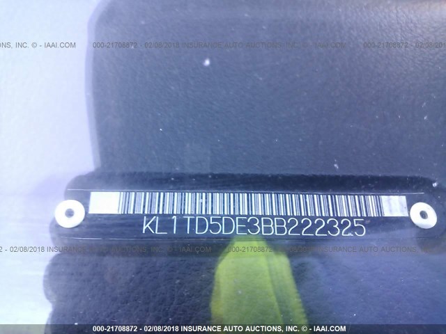 KL1TD5DE3BB222325 - 2011 CHEVROLET AVEO LS/LT 红色 照片 9