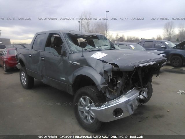 1FTFW1ET7DKD60555 - 2013 FORD F150 SUPERCREW GRAY photo 1